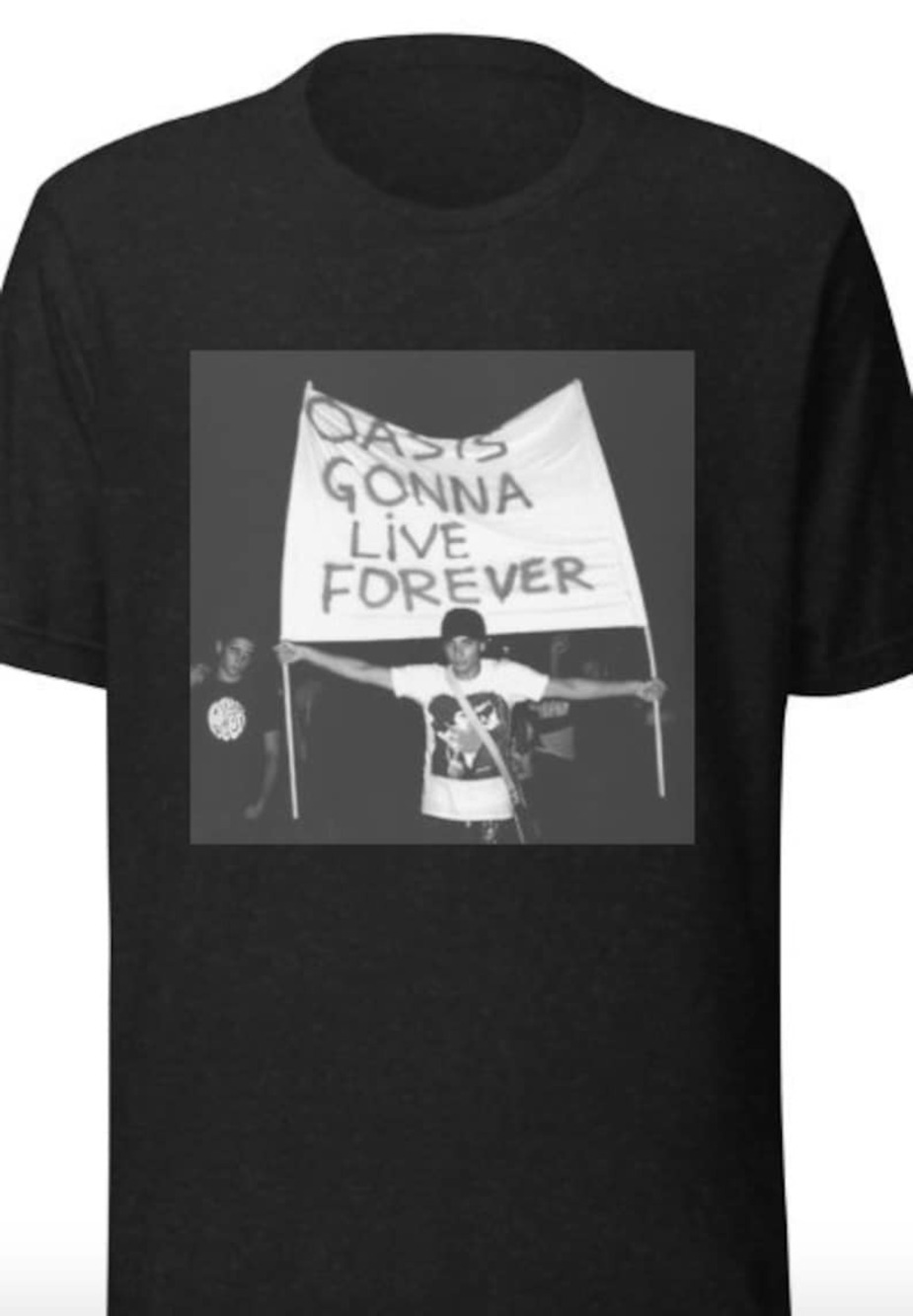 Oasis Band Tees Liam Gallagher Noel Gallagher 90s Britpop T-shirts Black